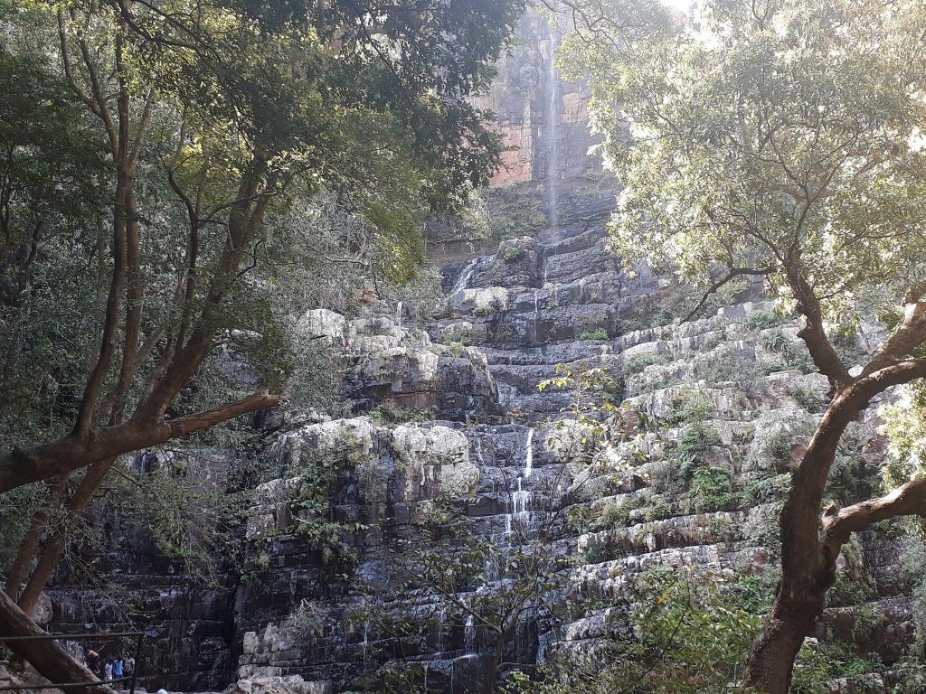 Forest waterfalls view in Talakona