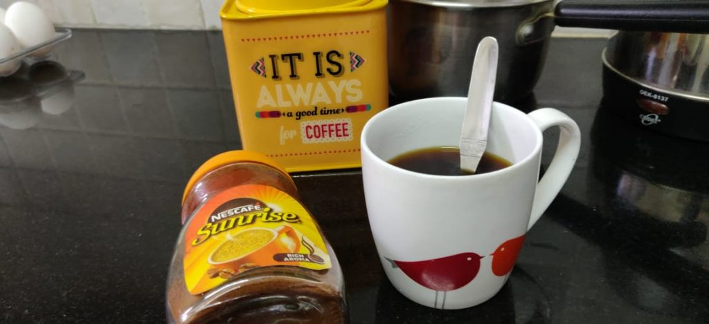 Instant black coffee at home